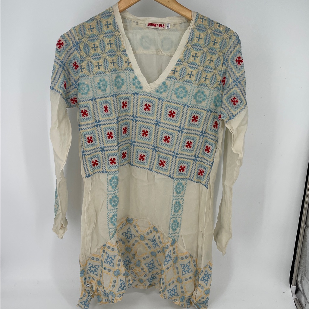 Johnny Was Embroidered Women’s Tunic Size Small